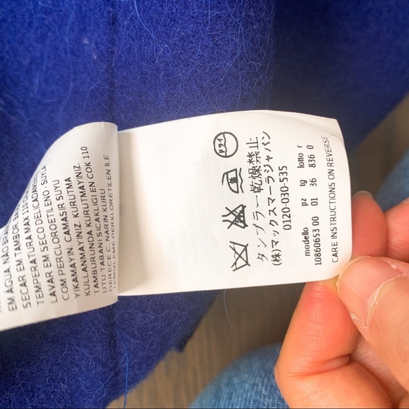 Max Mara Alcamo Coat-blue - Picture 8 of 14